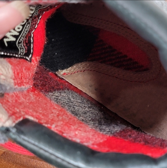 Woolrich Gray Wool Ankle Boots with Red Laces Women's Size 6 Retro Vibes Hiking - Picture 14 of 15